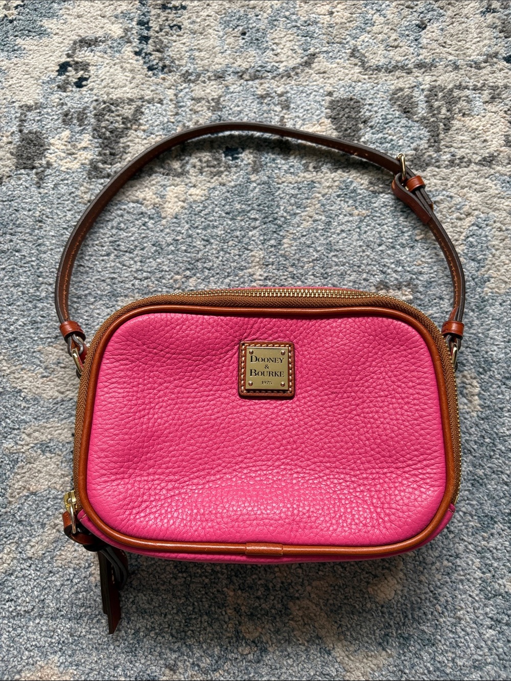 Dooney & Bourke Pink Mini Shoulder Purse - Red Inside Lining